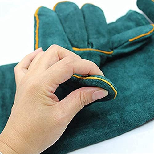 Animal Handling Anti-Bite Gloves, Reinforced Leather Welding Gloves for Gardening Dog Training Cat Scratch - size: 40cm/ 16inch