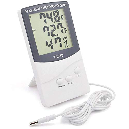 Indoor Outdoor Thermometer Digital Hygrometer Temperature Humidity Temperature Monitor with LCD Display