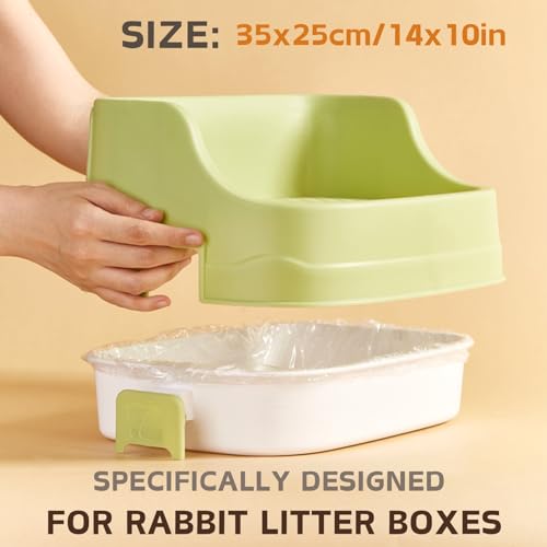 septillar Disposable Small Animal Litter Box Liners [30pcs, 14x9.5inch] Litter Tray Toilet Plastic Film for Rabbit Guinea Pig Chinchilla Hedgehog - size: 50 Count (Pack of 1)
