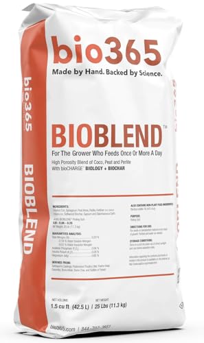 BIOBLEND High-Porosity Potting Soil Mix 1.5 cu ft Bag – Coco Coir, Peat Moss & Perlite Growing Medium with Biochar & Beneficial Microbes - color: Brown, size: 1.5 Cubic Feet