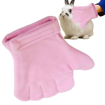 Anti Bite Gloves | Scratch Resistant Mitts - Hamster Calming Gloves | for Sugar Petaur Bird Parrot Hedgehog - color: Pink