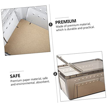 Ipetboom Reptiles Feeding Box Mat Paper Safe Comfortable Cushion for Reptile Breeding for Lizard Snake Turtle Habitats
