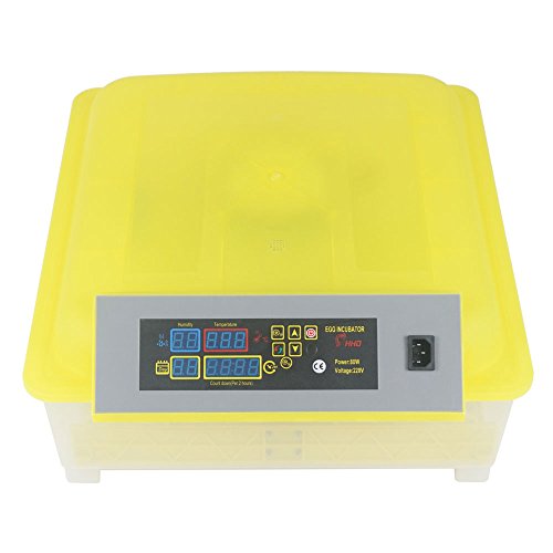 Egg Incubator 56 Eggs Fully Automatic Digital Incubators for Hatching Eggs Poultry Hatcher Machine with Temperature Humidity Control and Auto Turning for Hatching Chicken Duck Goose Quail Birds