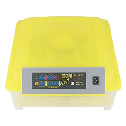 Egg Incubator 56 Eggs Fully Automatic Digital Incubators for Hatching Eggs Poultry Hatcher Machine with Temperature Humidity Control and Auto Turning for Hatching Chicken Duck Goose Quail Birds