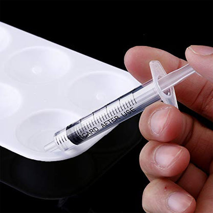 Frienda 20 Packs Large Plastic Syringe Measuring Syringe Tools Dispensing Multiple Uses (3 ml) - size: 3 ml