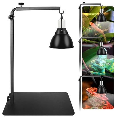 Reptile Lamp Stand Ajustable 16-31 Inch Heat lamp Holder Metal Bracket Floor Terrarium Light Holder for Reptile Glass Tank,Snake Turtle Terratium - size: 16-31 Inch