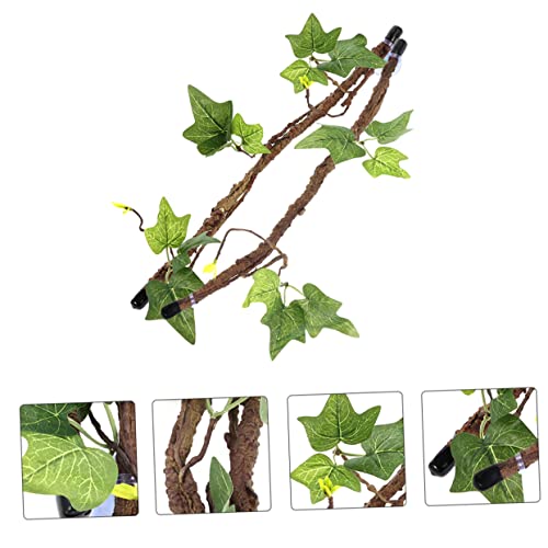 MERRYHAPY 2PCS Reptile Vines Suction Cups Jungle Climber Vines for Chameleons Snakes and Lizards Artificial Terrarium Decor for PET Habitat