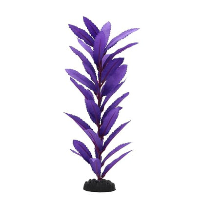 2-Pack 12 Inch Aquarium Silk Aquarium Plants, Artificial Plastic Plant | For Small Tank, Goldfish, Fish Hides, Purple - color: Purple