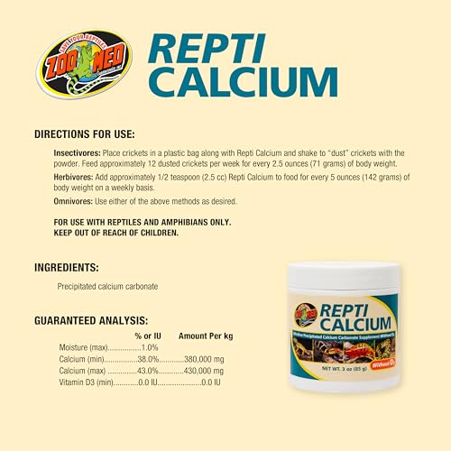 Zoo Med Repti Calcium Without D3 3 oz - Pack of 12