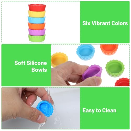 12 Pcs Gecko Food Dish Silicone Reptile Bowl Crested Gecko Food and Water Bowl Reusable Reptile Feeding Cups Gecko-Tank Accessories for Hermit Crab,Turtle,Snake and Lizard