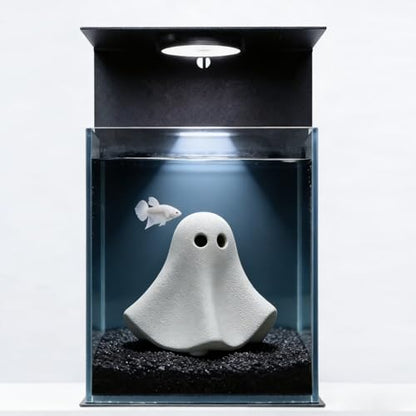 OwMell Ghost Decor Gothic Fish Tank Decor,‌Halloween Aquarium Décor, Small Fish Tank Decoration, Micro Landscape Decor