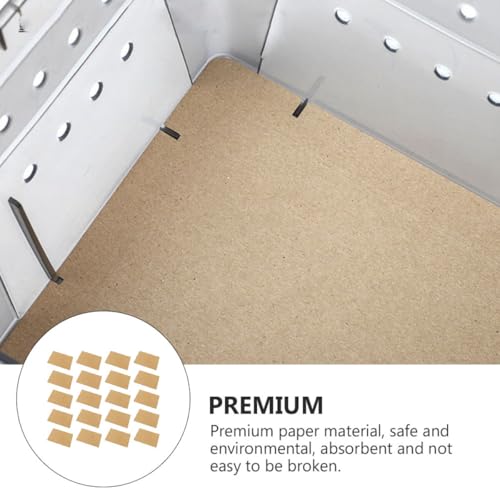 Yardwe Reptiles Box Paper Mat 50 Sheets Kraft Disposable Cushion Pad for Breeding Box Bottom Liner Suitable for Reptile Raising and Feeding Supplies