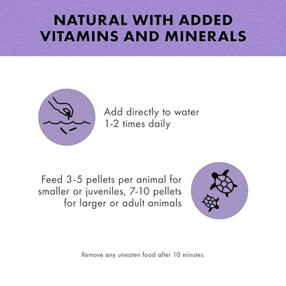Zilla Pet Aquatic Turtle Sticks, Natural with Added Vitamins and Minerals, Nutrient-Rich Floating Food for Turtles, 1 lb