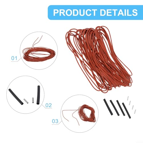 Carbon Fiber Heating Wire,Silicone Infrared Heating Cable,Electric Radiant Floor Cable,12k Ohm Resistance Wire,Far Infrared Heat Element,Greenhouse Soil Heating Wire,Pipe Freeze(20 m) - size: 20 m