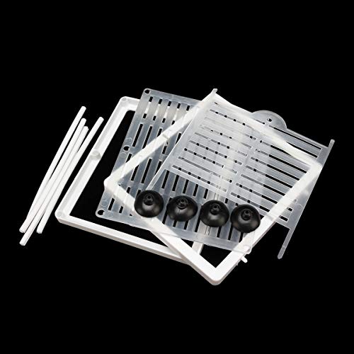 Senzeal Aquarium Fish Breeder Box Fish Fry Hatchery Incubator Net Nylon Isolation Mesh with 3pcs Pipette(Small) - size: Small