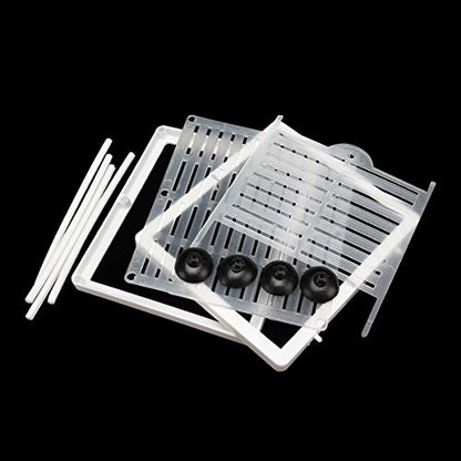 Senzeal Aquarium Fish Breeder Box Fish Fry Hatchery Incubator Net Nylon Isolation Mesh with 3pcs Pipette(Small) - size: Small