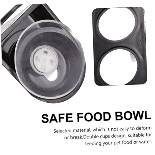 FOMIYES 4sets Reptile Feeder Dish Cup Design Detachable Water and Food Bowls for Lizard and Chameleon Smooth Easy to Clean - color: Blackx4pcs, size: 11.7X6.3X5.7CMx4pcs
