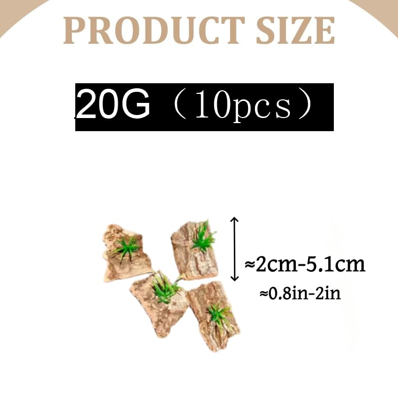 10 Pieces Tarantula Enclosure Decor Cork Bark Hide with Natural Grasses Jumping Spider Accessories Tarantula Hide and Reptile Habitat Supplies