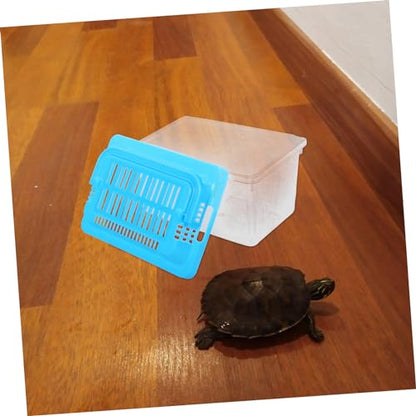 POPETPOP Amphibia Glass Portable Fish Tank, Reptile Terrarium Small Transparent Tank Pet Hamster Box for Reptile Aquarium Decor Glass Containers Plastic Animals