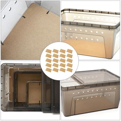 Yardwe Reptiles Box Paper Mat 50 Sheets Kraft Disposable Cushion Pad for Breeding Box Bottom Liner Suitable for Reptile Raising and Feeding Supplies