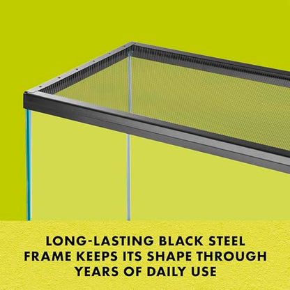 Zilla Fresh Air Screen Cover, Secure and Durable Metal Mesh Cover for Reptile Terrariums, 20 x 10 inches - size: 20" x 10"