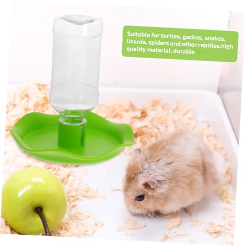UKCOCO Reptile Water Feeder Bowl Automatic PET Fountain for Tortoises Lizards and Frogs Adjustable Water Dispenser Easy Clean Design