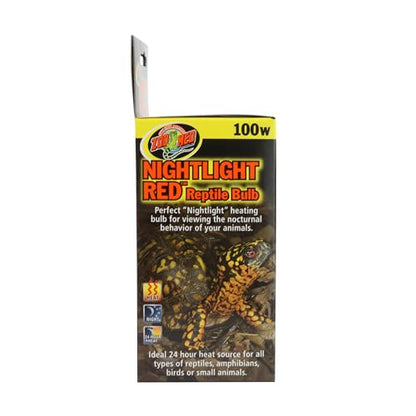 Zoo Med Nightlight Red Reptile Bulb 100 Watts - size: 100 W