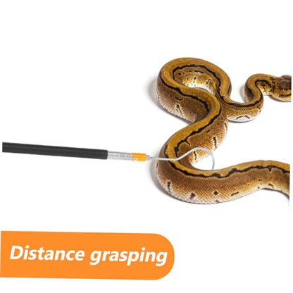 Adjustable Stainless Steel Snake Catching Tool Telescopic Hook Portable and Versatile for Safe Handling of Snakes and Reptiles Extendable for Precise Control