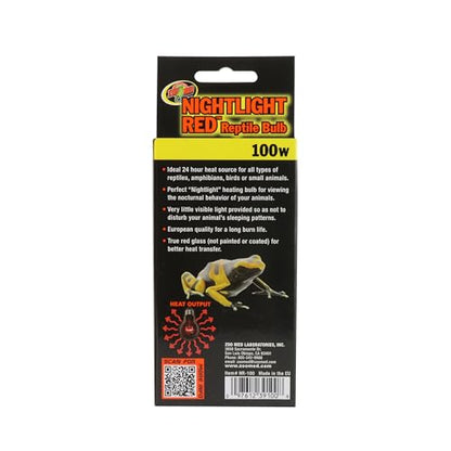 Zoo Med Nightlight Red Reptile Bulb 100 Watts - size: 100 W