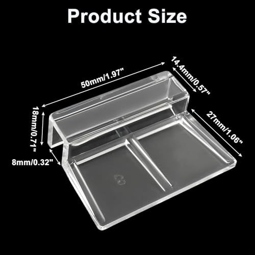 Murtenze 8 PCS Aquarium Lid Clips, 8mm Clear Acrylic Fish Tank Holder Support Clamps for Rimless Aquariums - size: 8mm