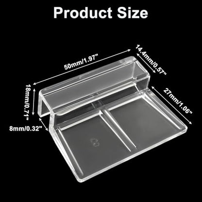 Murtenze 8 PCS Aquarium Lid Clips, 8mm Clear Acrylic Fish Tank Holder Support Clamps for Rimless Aquariums - size: 8mm