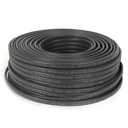 Radiant Solutions Company Heat Tape Pro - Self-Regulating Heat Cable - Long Term Ice Dam, Roofing, Gutter & Pipe Freeze Protection - 12 MM, 6 Watts Per Foot (250, 120 Volt) - style: 250 Feet