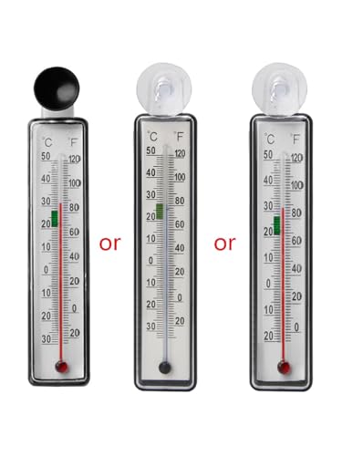 Fish Tank Thermometer, Submersible Digital, Dual Scale, Easy Read, Waterproof, Floating, with Suction Cup, for Reptile Terrarium Turtle Tank