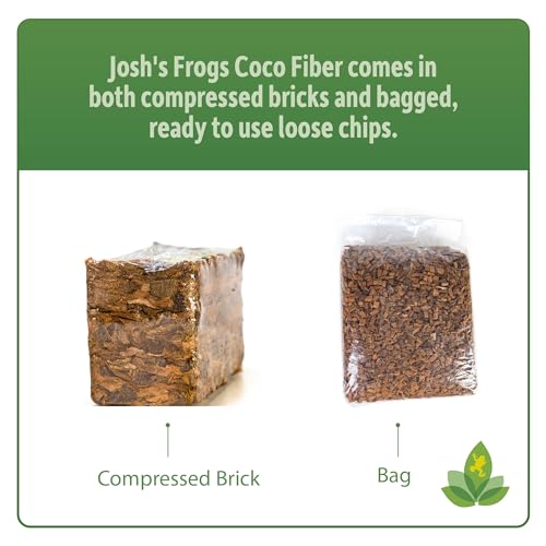 Josh's Frogs Coco Husk Brick (6 Quarts) - Reptile, Amphibian & Invertebrate Bedding - Pet Supplies - size: 6 Quart Brick