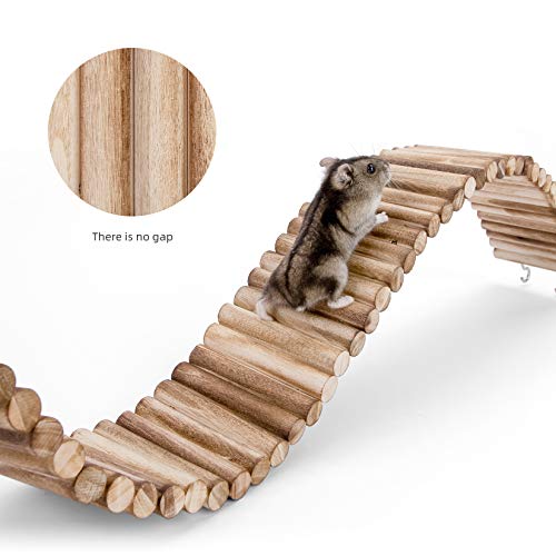 Niteangel Hamster Suspension Bridge Toy - Long Climbing Ladder for Dwarf Syrian Hamster Mice Mouse Gerbils and Other Small Animals (25.6L x 3.15W) - size: 25.6L x 3.15W