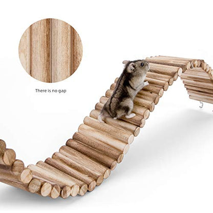 Niteangel Hamster Suspension Bridge Toy - Long Climbing Ladder for Dwarf Syrian Hamster Mice Mouse Gerbils and Other Small Animals (25.6L x 3.15W) - size: 25.6L x 3.15W