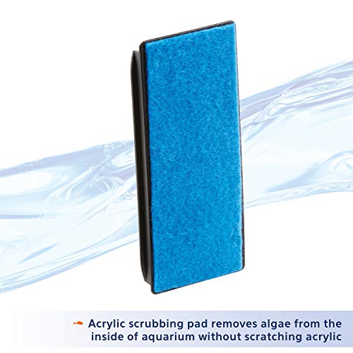 Aqueon Aquarium Algae Scraper, Fish Tank Magnetic Glass Cleaner for Glass/Acrylic, Large - size: Large