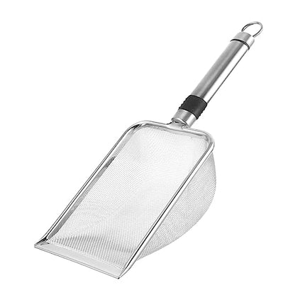 BESPORTBLE Metal Cat Litter Scoop Reptile Litter Shovel Comfortable Handle Deep Sifting Design for Easy Waste Cleanup Terrariums