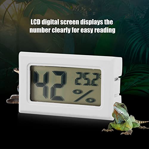 LCD Digital Thermometer Hygrometer with External Probe Perfect for Reptile and Incubator Use Accurate Temperature and Humidity Measurement