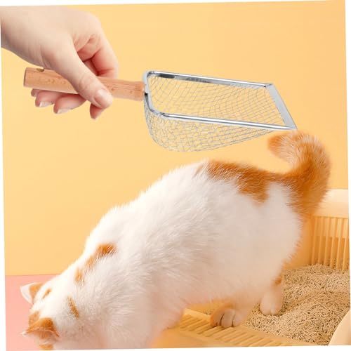 Toyvian Cat Litter Scoop with Handle Non Stick Poop Shovel for Easy Cleaning for Cat Litter and Reptile Waste Practical Pet Tool