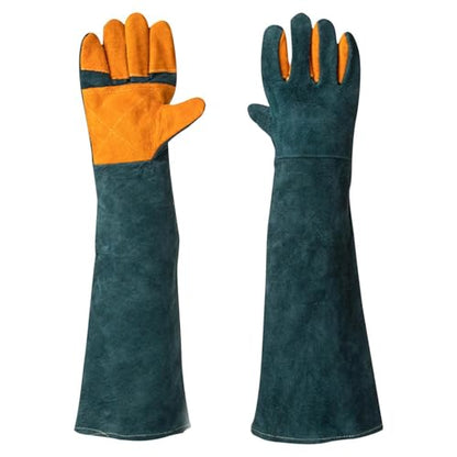 suade Gauntlet Protectors - Animal Handling Gloves, High Temperature Oven Grill Stove Shield, Cut Resistant Accessory Case - color: C