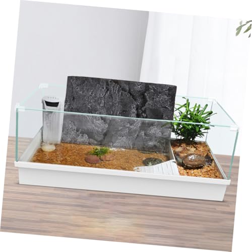 2pcs Reptile Box Backdrop Fish Tank Background 3D Terrarium Background Rock Terrarium Background Aquarium Background Reptile Tank Background Aquarium Rocks Fish Tank Decorations Pu