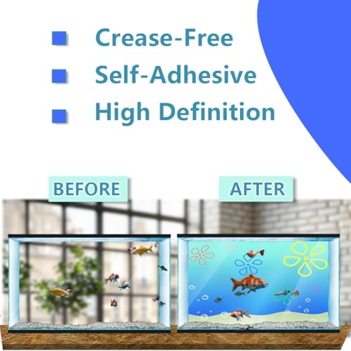 Aquarium Background Stickers - Desert Sand Landscape - Fish Tank Reptile Terrarium Decor Poster (120 x 60 cm / (47.2 x 23.6 inches)) - size: 120 x 60 cm / (47.2 x 23.6 inches)