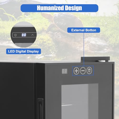 Reptile Incubator, 6.08Gal Portable Scientific Lab Incubator Digital Incubators Cooling Small Reptiles Eggs Temperature Control with LED Display & 3 Tier Removable Shelves for Hatching Chicks - size: 55W