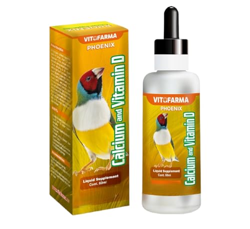 Nutritional Calcium Supplement for Birds + Vitamin D3 - Bird Health Liquid Supplement 60 ml