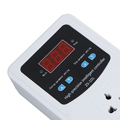 Digital Temperature Controller, 1500W 10A LCD Screen Temperature Controlled Outlet with Sensor, Thermostat for Reptiles Incubator Greenhouse Refrigerator(US Plug 110V)