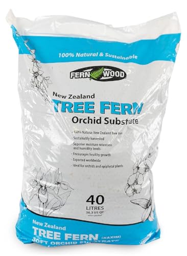 Generic Fern Wood New Zealand Tree Fern Soft Orchid Substrate, Organic Potting for Aeration and Longevity (40L), dark - style: 40L