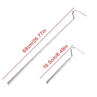 Asixxsix Reptile Catcher, Stainless Steel Reptile Capture Hook, Tough and for Moving Small Snakes Pet Shop Reptile Collecting Wild Snakes