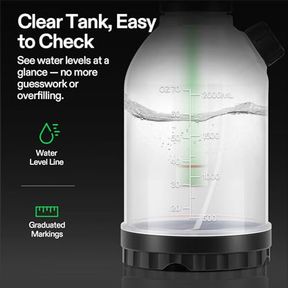 VIVOSUN Pump Sprayer, Portable Water Spray Bottle for Spraying Plants, Flowers, Weeds and Cleaning, Hand Pump with Side Filling Port, Measuring Cup, Adjustable Nozzles (Pack of 2) - size: 70oz (Pack of 2)