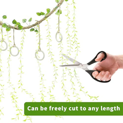39" Snake Climbing Vines, Natural Jute Rope Reptile Enrichment Toys for Ball Python & Corn Snake, Handcrafted Jungle Habitat Decor, Sturdy Climbing Branch for Small Animals